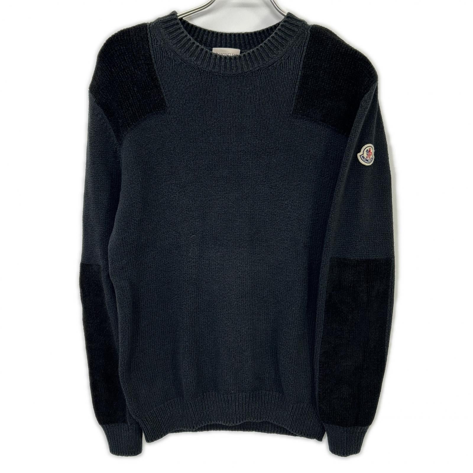 MONCLER モンクレール 21年製 girocollo tricot コットン ロゴパッチ ニット トップス