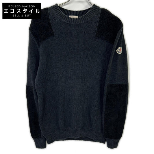 21年製 girocollo tricot ｺｯﾄﾝ ﾛｺﾞﾊﾟｯﾁ ﾆｯﾄ トップス S メンズ