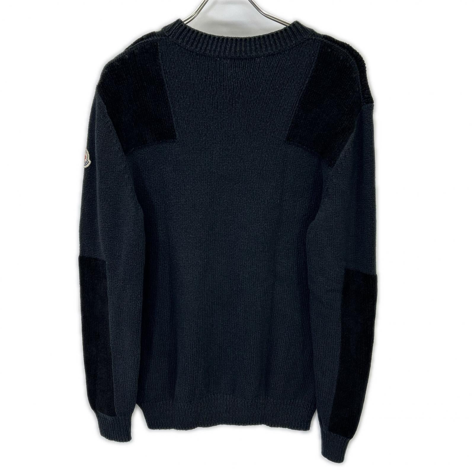 MONCLER モンクレール 21年製 girocollo tricot コットン ロゴパッチ ニット トップス