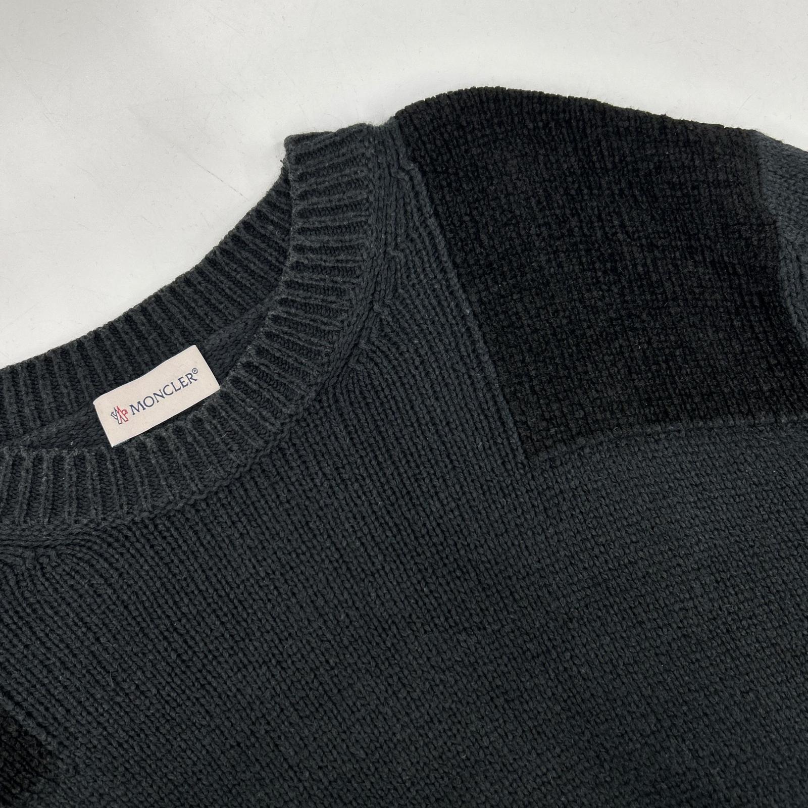 MONCLER モンクレール 21年製 girocollo tricot コットン ロゴパッチ ニット トップス