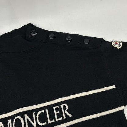 22製 COLLC ALTO TRICOT ﾛｺﾞ ｳｰﾙ ﾌﾞﾗｯｸ ﾆｯﾄ トップス L メンズ