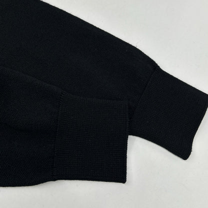 22製 COLLC ALTO TRICOT ﾛｺﾞ ｳｰﾙ ﾌﾞﾗｯｸ ﾆｯﾄ トップス L メンズ