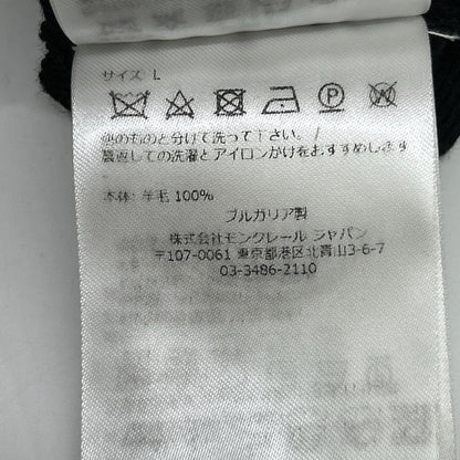 22製 COLLC ALTO TRICOT ﾛｺﾞ ｳｰﾙ ﾌﾞﾗｯｸ ﾆｯﾄ トップス L メンズ
