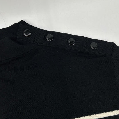 22製 COLLC ALTO TRICOT ﾛｺﾞ ｳｰﾙ ﾌﾞﾗｯｸ ﾆｯﾄ トップス L メンズ