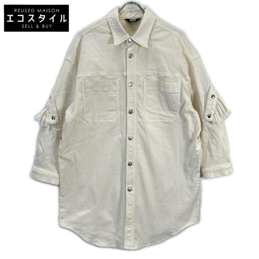 DIESEL ディーゼル ホワイト　フリルデザイン デニムシャツ トップス