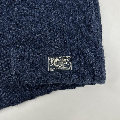RalphLauren Denim&Supply ラルフローレンデニム&サプライ ネイビー ネコ目釦 インディゴ ショールカラーベスト トップス