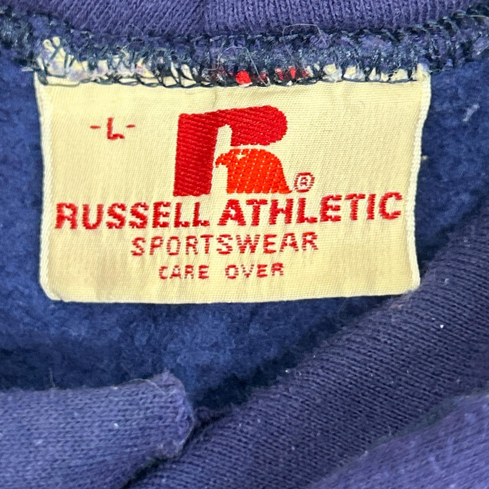 RUSSELL ATHLETIC ラッセルアスレティック ネイビー USA製 プルオーバーパーカー トップス