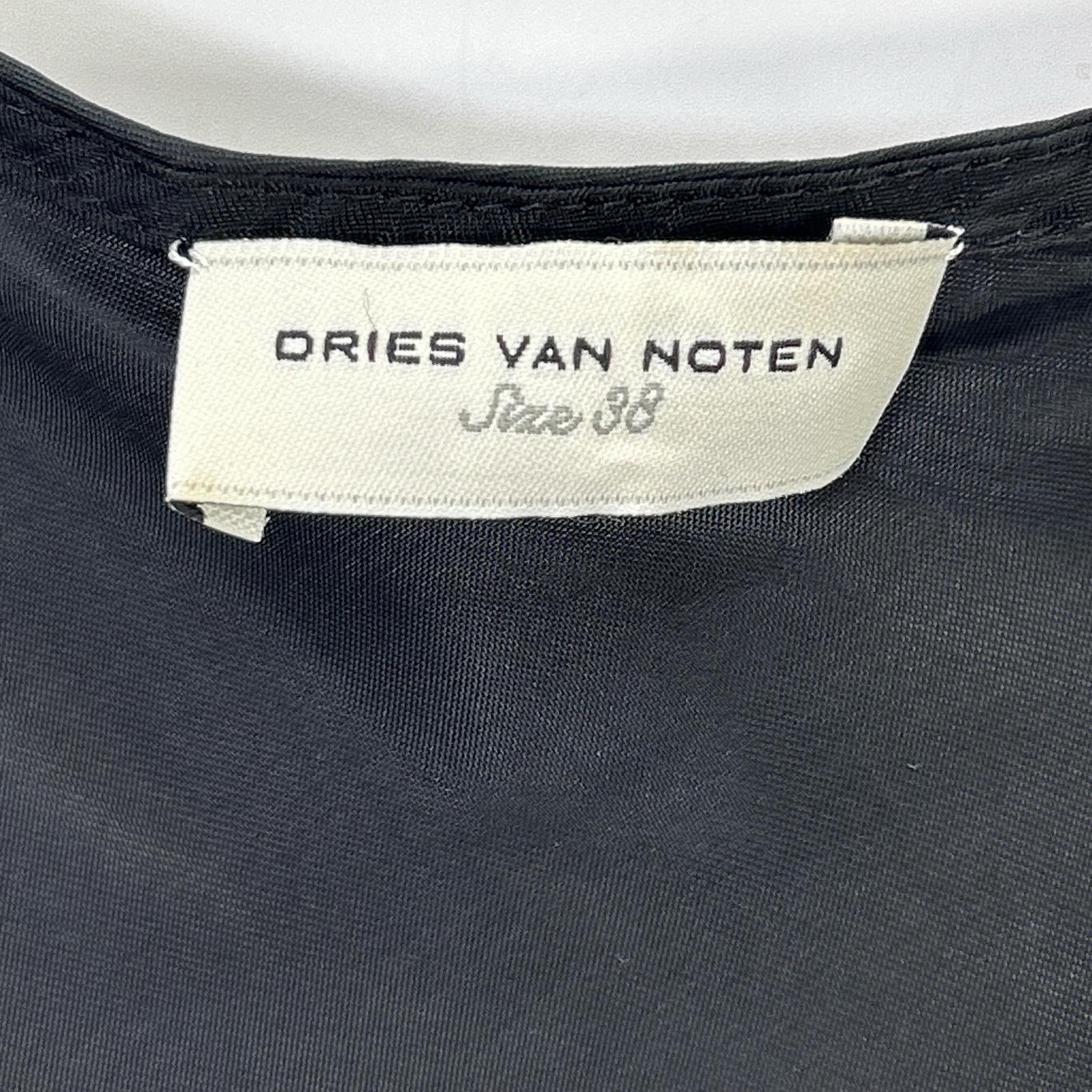 DRIES VAN NOTEN ドリスヴァンノッテン ブラック 3756-1101 レーヨン ノースリーブドレス ライカ期 ワンピース