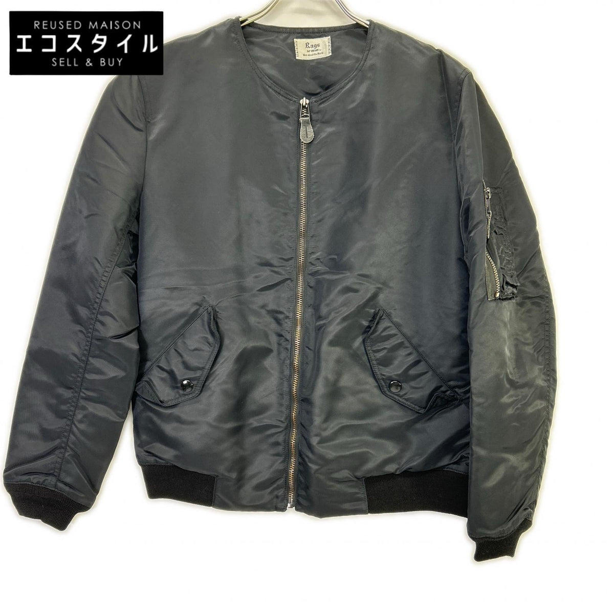 RagsMcGREGOR ラグスマックレガー Black 21136101 Collarless MA-1 Jacket