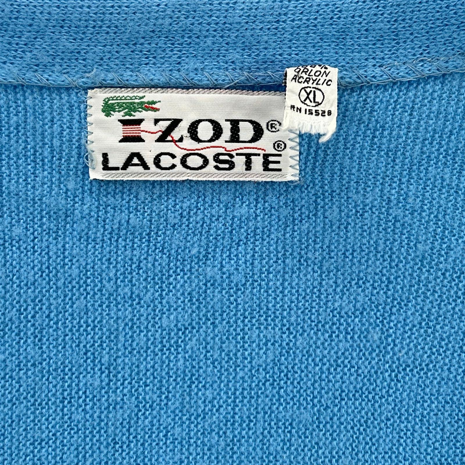 Lacoste ラコステ 70S 糸巻きタグ ブルー カーディガン トップス
