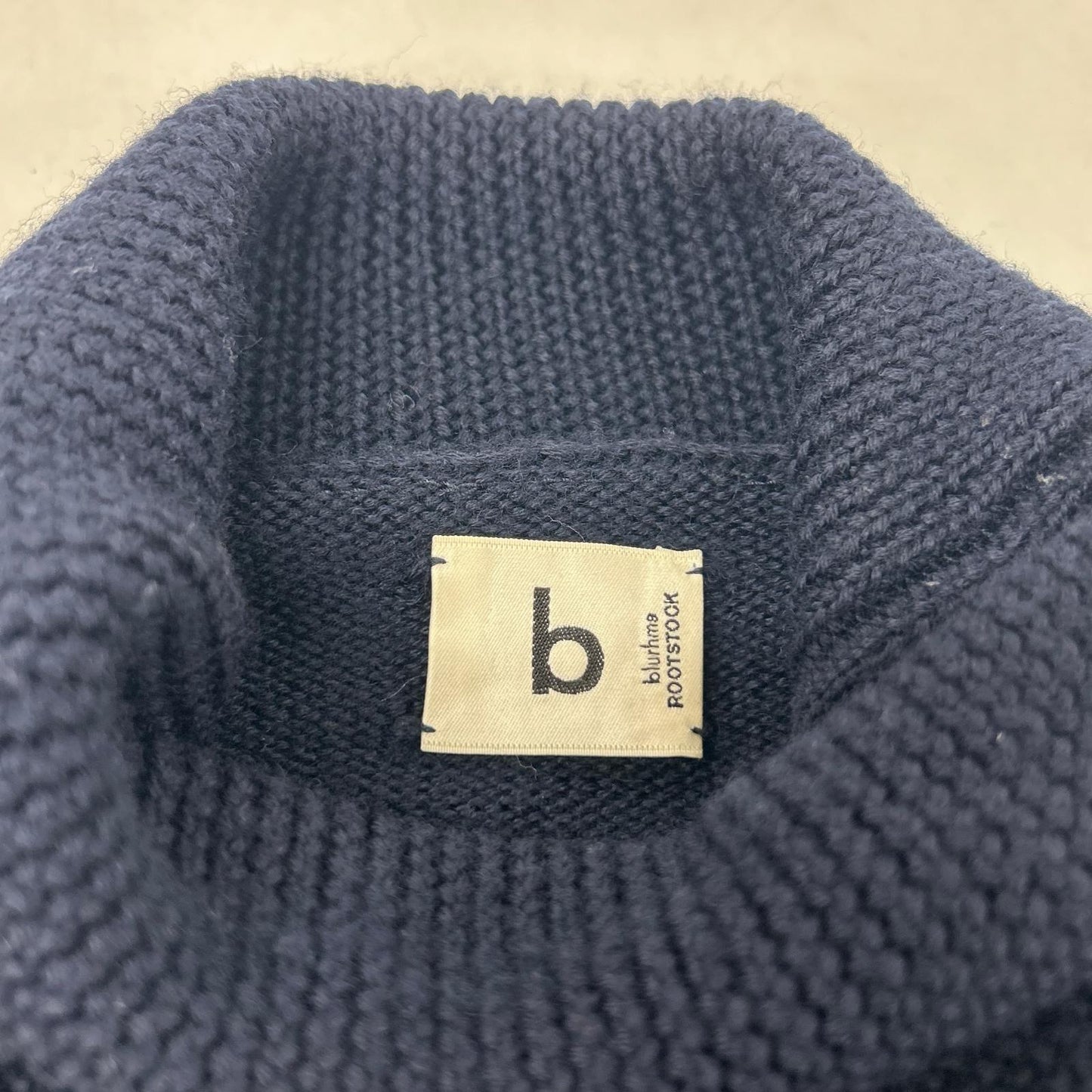 blurhms ブラームス S21F22 ネイビー ハイネックニット ウール トップス