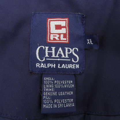 CHAPS チャップス 中綿 襟レザー切替 コート メンズ ネイビー XL コート