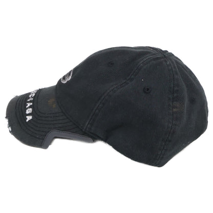 BALENCIAGA バレンシアガ 【美品/国内正規】766864 410B2 ヴィンテージ加工 ロゴ キャップ 帽子