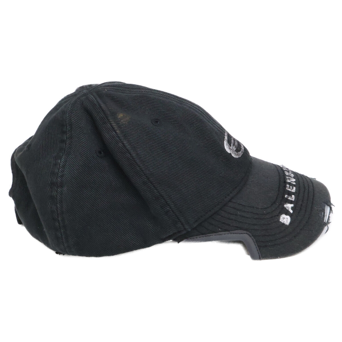 BALENCIAGA バレンシアガ 【美品/国内正規】766864 410B2 ヴィンテージ加工 ロゴ キャップ 帽子
