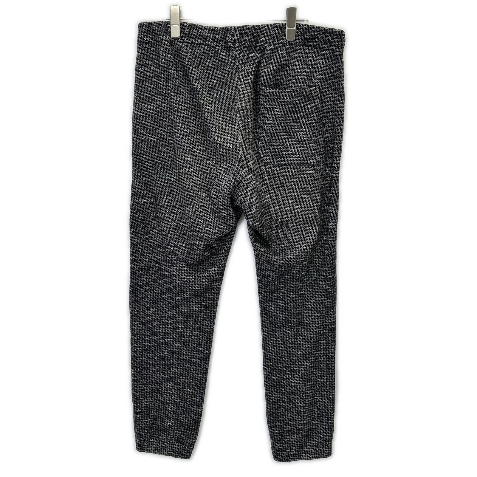 Black and white houndstooth wool pants, bottoms, size 48, men's