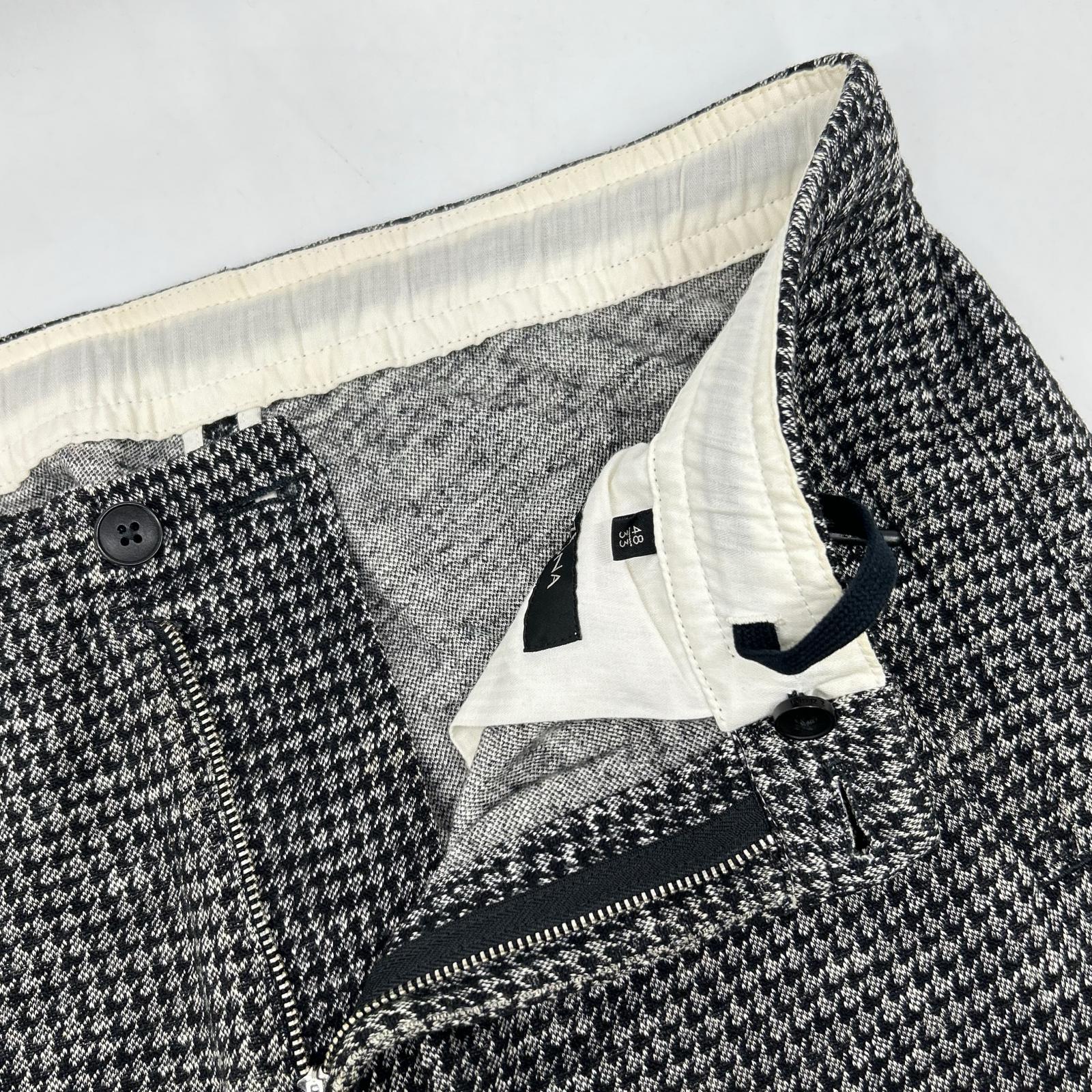 Black and white houndstooth wool pants, bottoms, size 48, men's