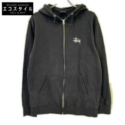 stussy ステューシー ブラック ロゴ ジップアップフーディ― トップス