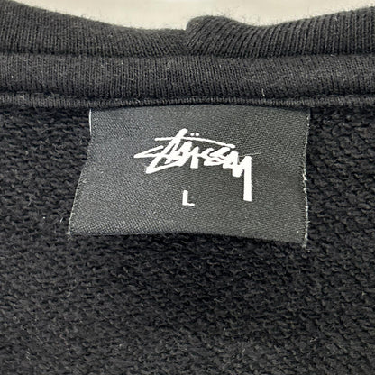 Black Logo Zip-Up Hoodie Top L Men's