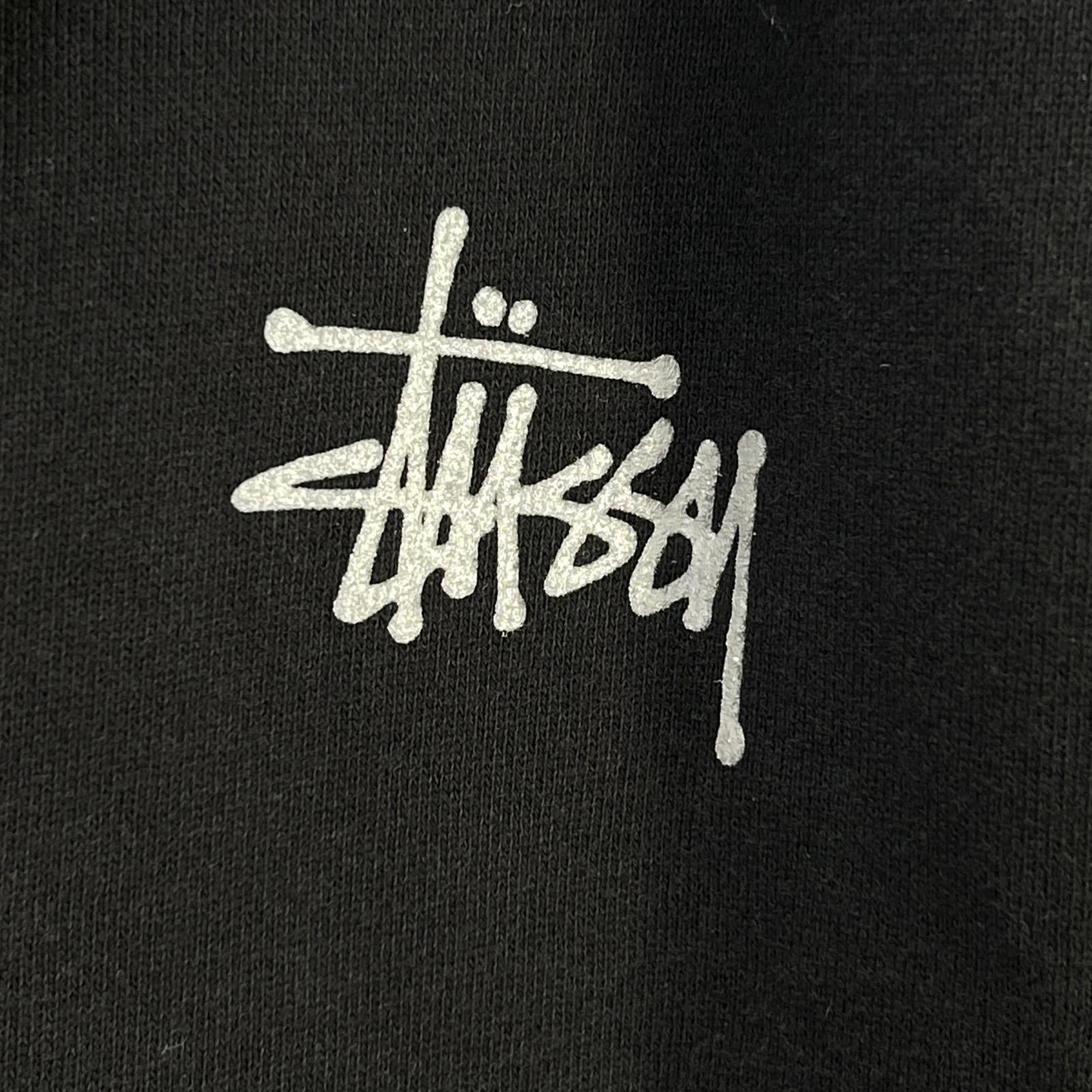Black Logo Zip-Up Hoodie Top L Men's