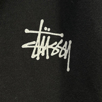 stussy ステューシー ブラック ロゴ ジップアップフーディ― トップス