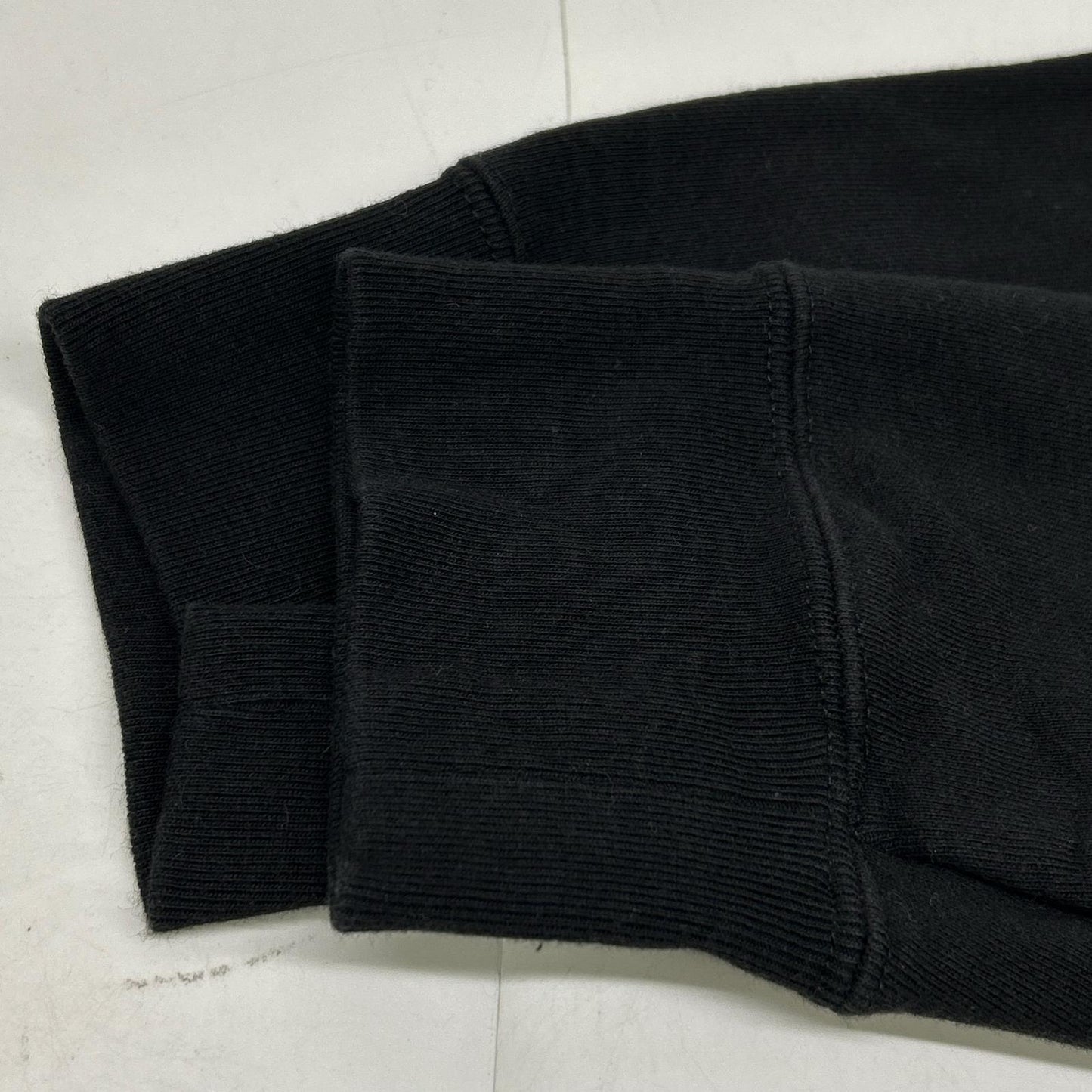 Black Logo Zip-Up Hoodie Top L Men's