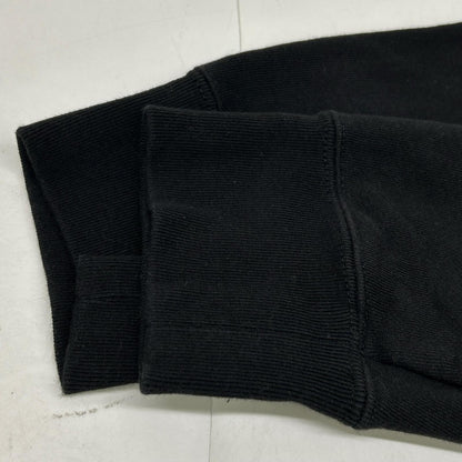 Black Logo Zip-Up Hoodie Top L Men's