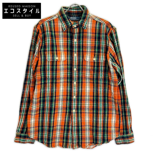 POLO RALPH LAUREN ポロ ラルフローレン オレンジ ヘビネルシャツ チェック 長袖 トップス