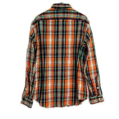 POLO RALPH LAUREN ポロ ラルフローレン オレンジ ヘビネルシャツ チェック 長袖 トップス