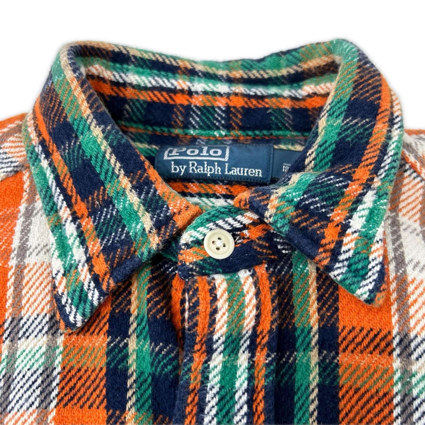 POLO RALPH LAUREN ポロ ラルフローレン オレンジ ヘビネルシャツ チェック 長袖 トップス