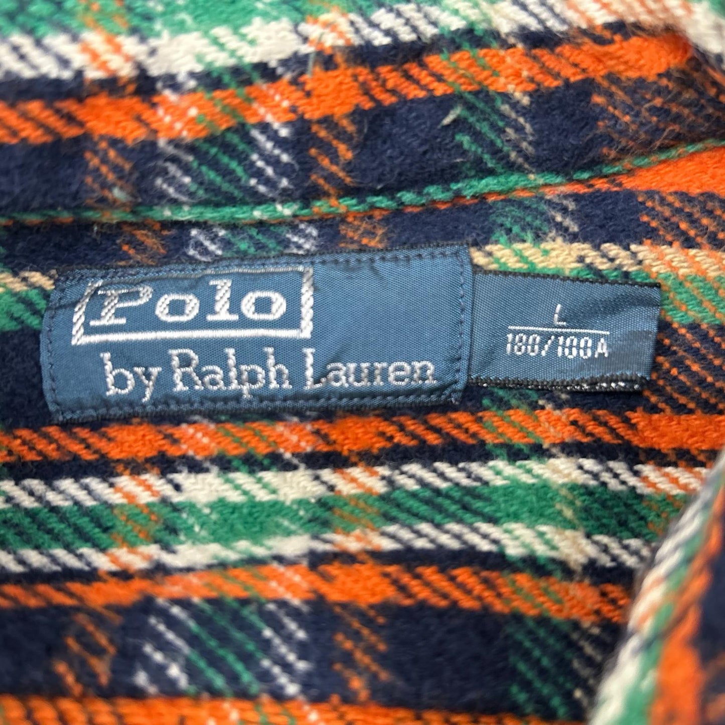 POLO RALPH LAUREN ポロ ラルフローレン オレンジ ヘビネルシャツ チェック 長袖 トップス