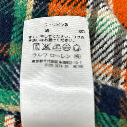 POLO RALPH LAUREN ポロ ラルフローレン オレンジ ヘビネルシャツ チェック 長袖 トップス