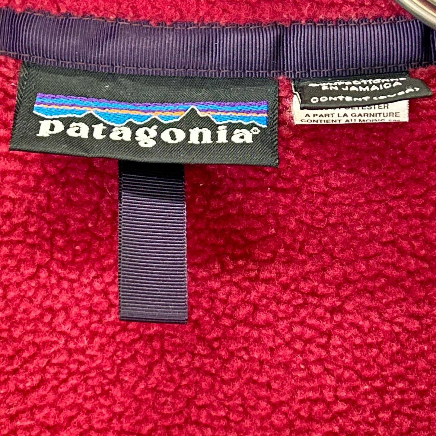 Patagonia パタゴニア 90S ジャマイカ製 レッド シンチラスナップT トップス