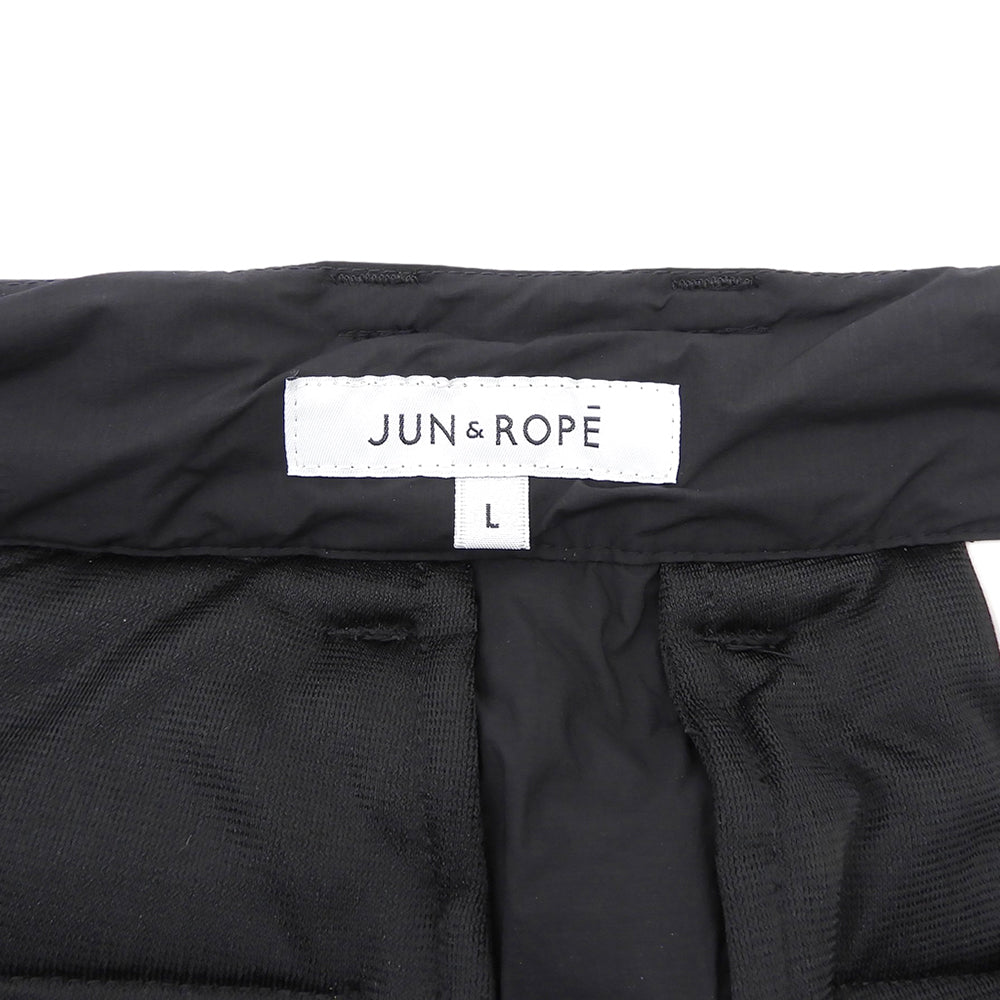 Jun and Rope ジュンアンドロペ ナイロン ダウンスカート レディース ブラック L スカート