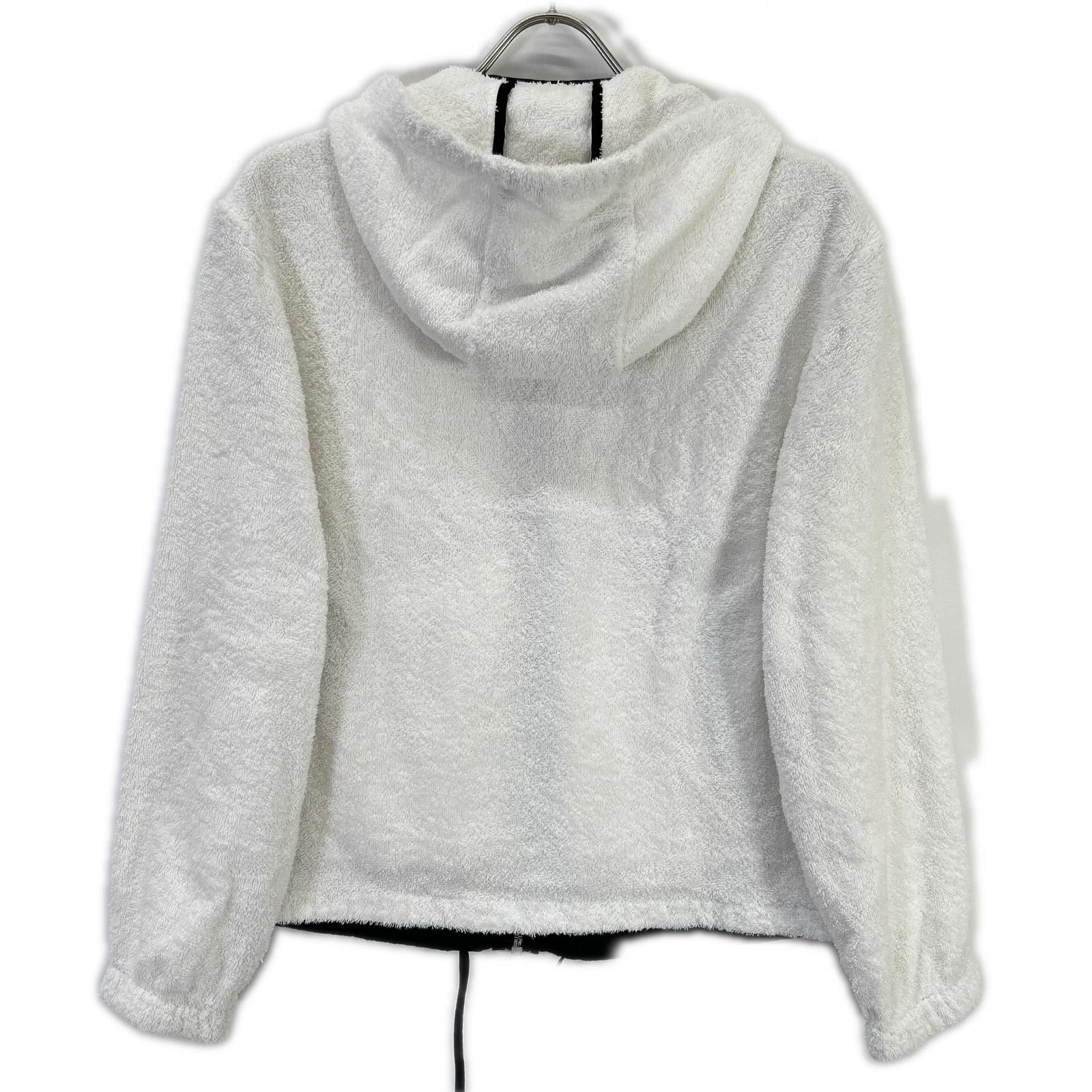 PRADA Triangle Logo 21SS Cotton Hoodie 38 White P500M Pile Top