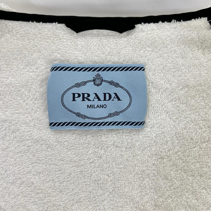 PRADA Triangle Logo 21SS Cotton Hoodie 38 White P500M Pile Top