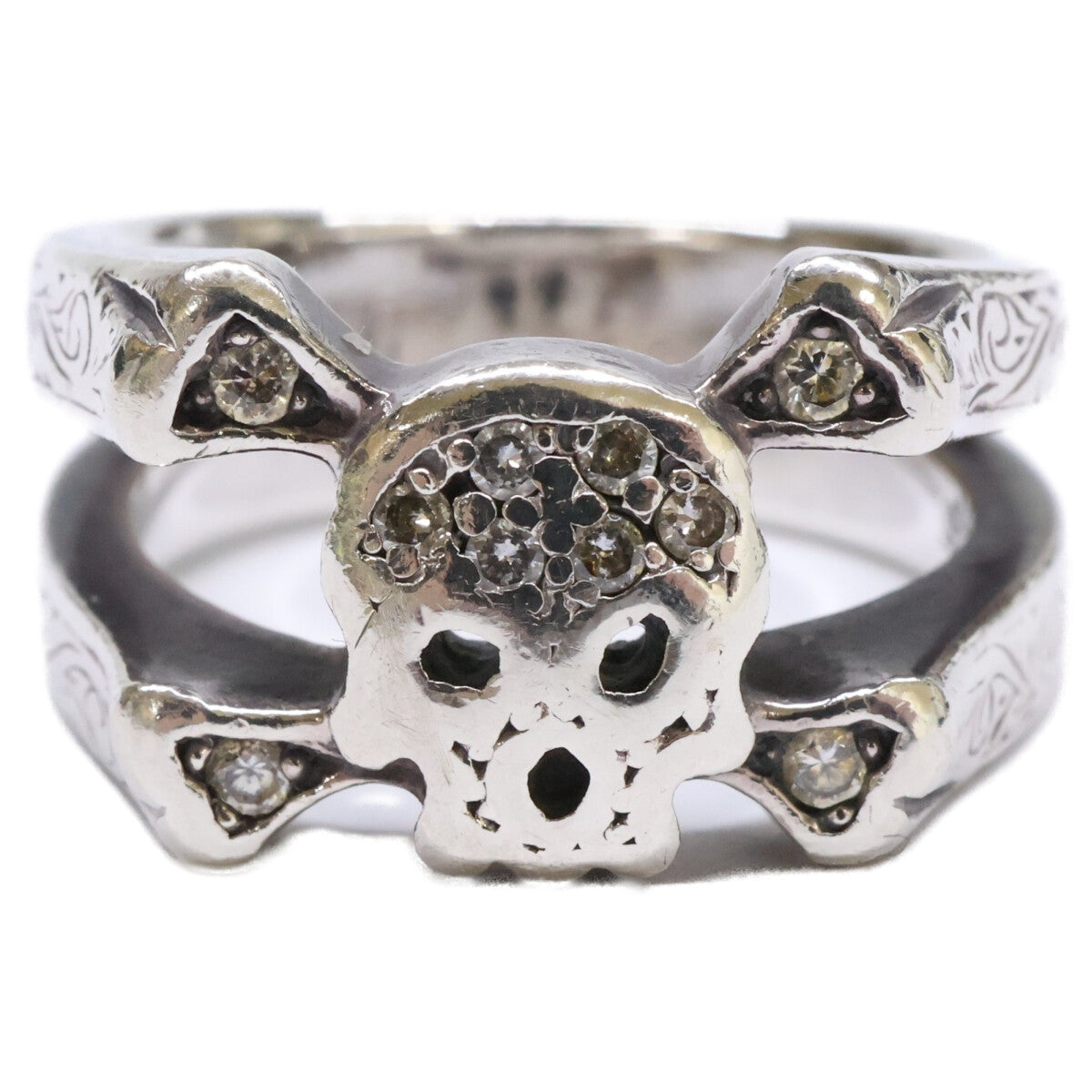 Loree Rodkin 925 Skull Cubic Zirconia Ring