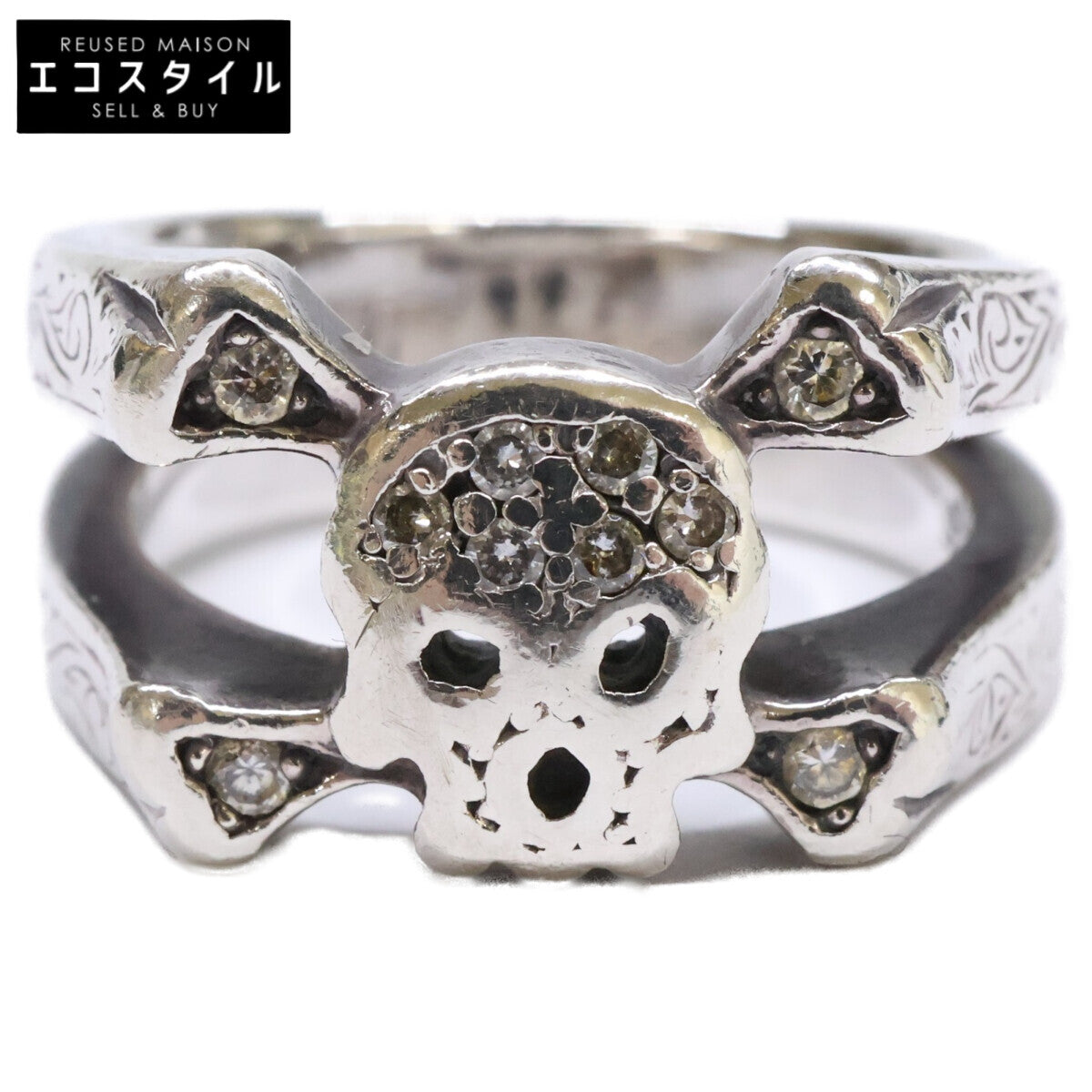 Loree Rodkin 925 Skull Cubic Zirconia Ring