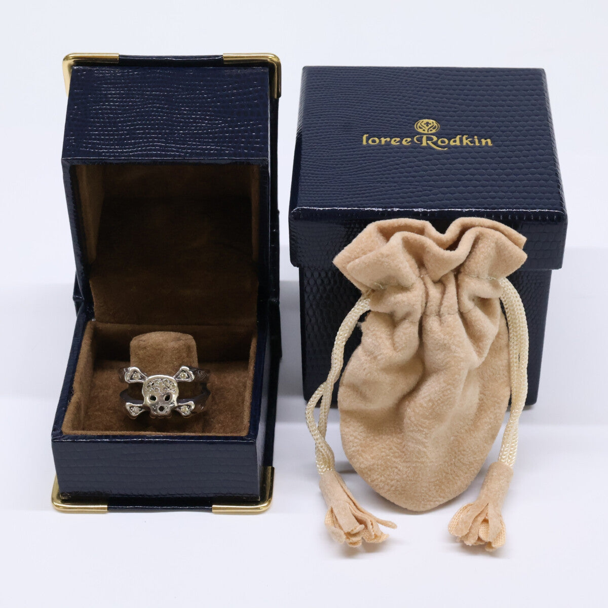 Loree Rodkin 925 Skull Cubic Zirconia Ring
