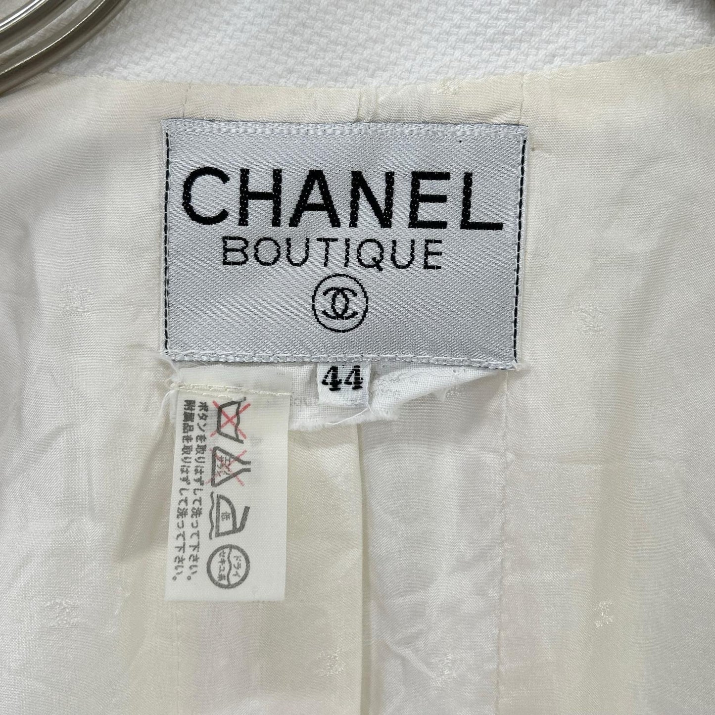 CHANEL シャネル VINTAGE ホワイト 金釦 テーラードジャケット ジャケット