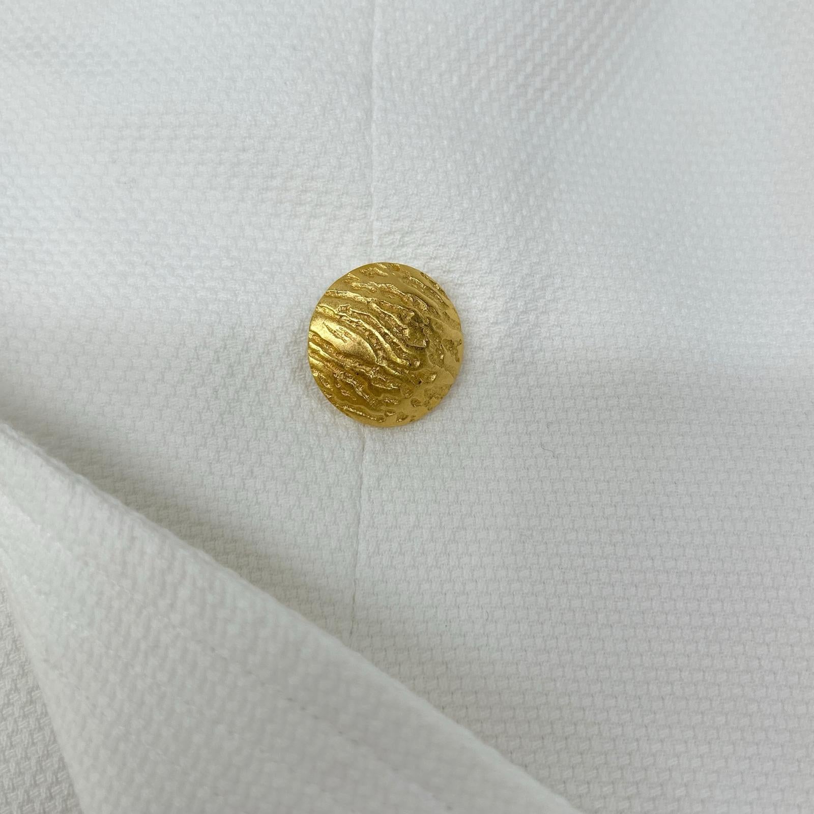 CHANEL シャネル VINTAGE ホワイト 金釦 テーラードジャケット ジャケット