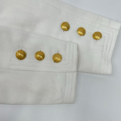 CHANEL シャネル VINTAGE ホワイト 金釦 テーラードジャケット ジャケット