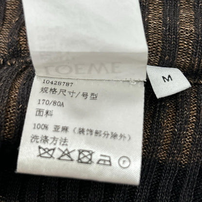 LOEWE ロエベ 1719739 リネン ボーダー ドローコード イージーパンツ ボトムス