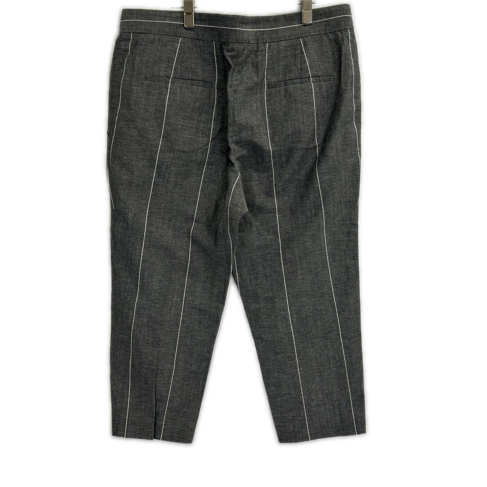 BRUNELLO CUCINELLI ブルネロクチネリ グレー リネン 8分丈パンツ ボトムス