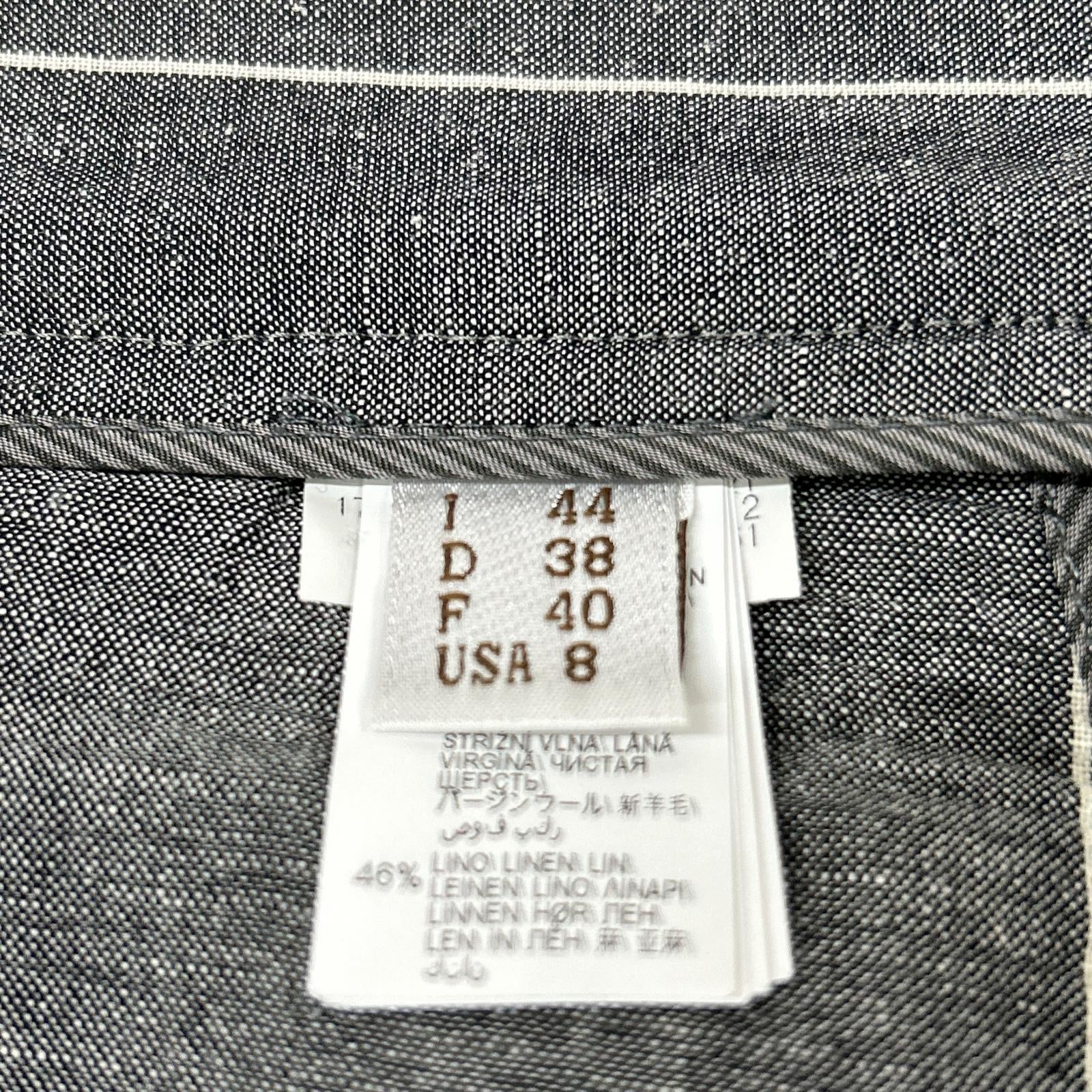 BRUNELLO CUCINELLI ブルネロクチネリ グレー リネン 8分丈パンツ ボトムス