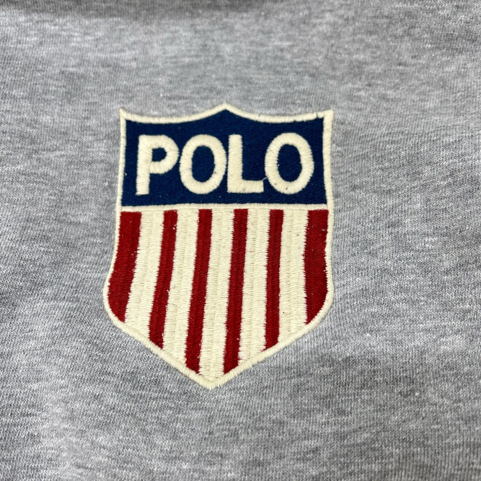 POLObyRalphLauren ポロラルフローレン 90s　K-SWISS　グレー ロゴ パーカー トップス