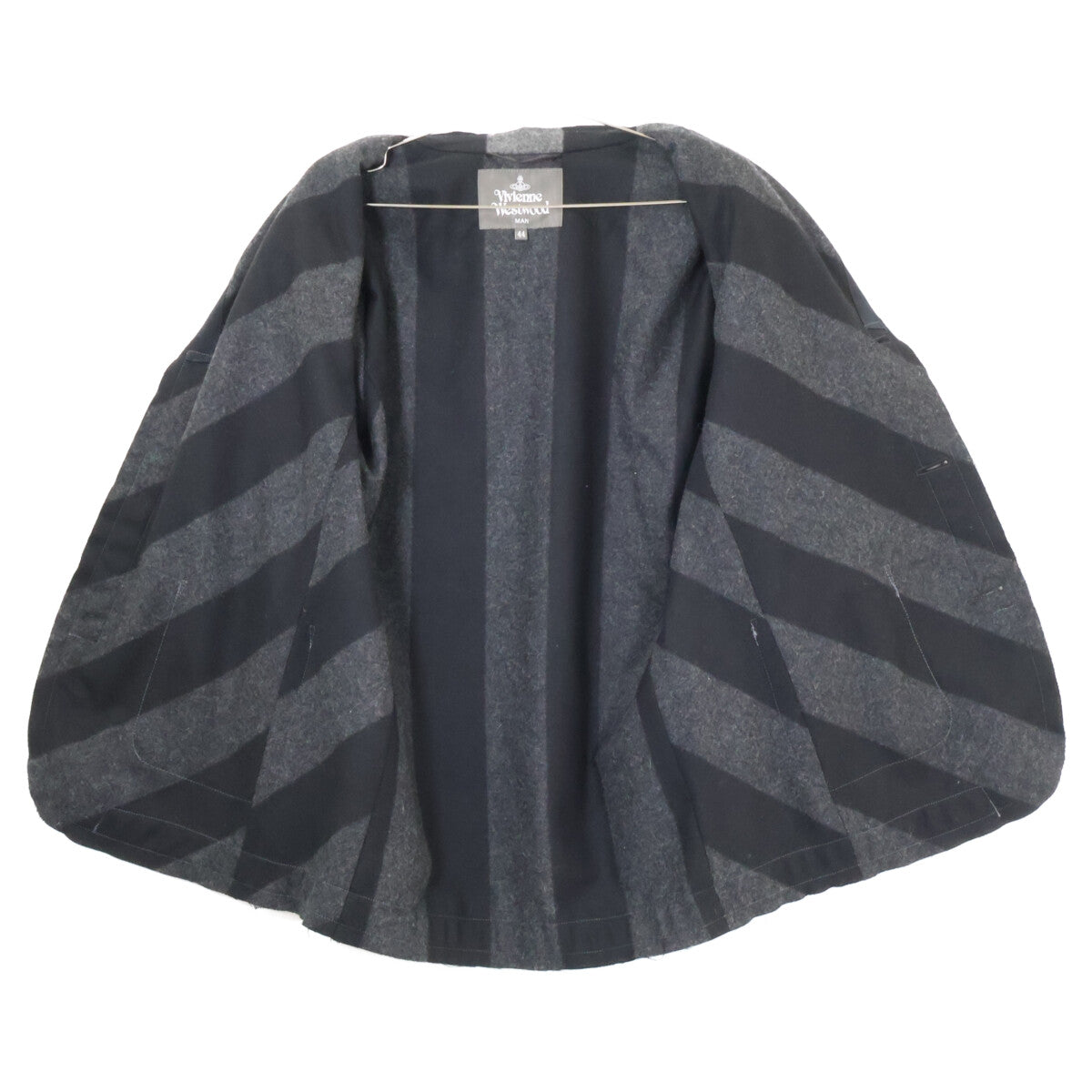 Vivienne Westwood MAN ヴィヴィアンウエストウッドマン VW-LP-78243 ブラック/グレー変形 3つボタンセットアップ スーツ セットアップ