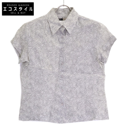 CHANEL シャネル 99P P12855V07194 ramie logo-print short-sleeve blouse tops