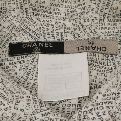 CHANEL シャネル 99P P12855V07194 ロゴプリント ラミー 半袖ブラウス トップス