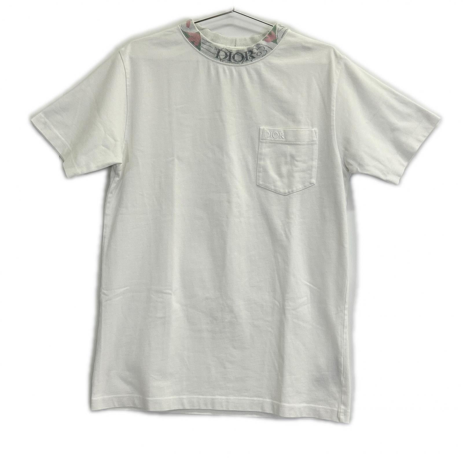 Dior HOMME ディオールオム 383J644A0554 ネックデザイン刺繍ロゴ 胸ポケットTシャツ トップス