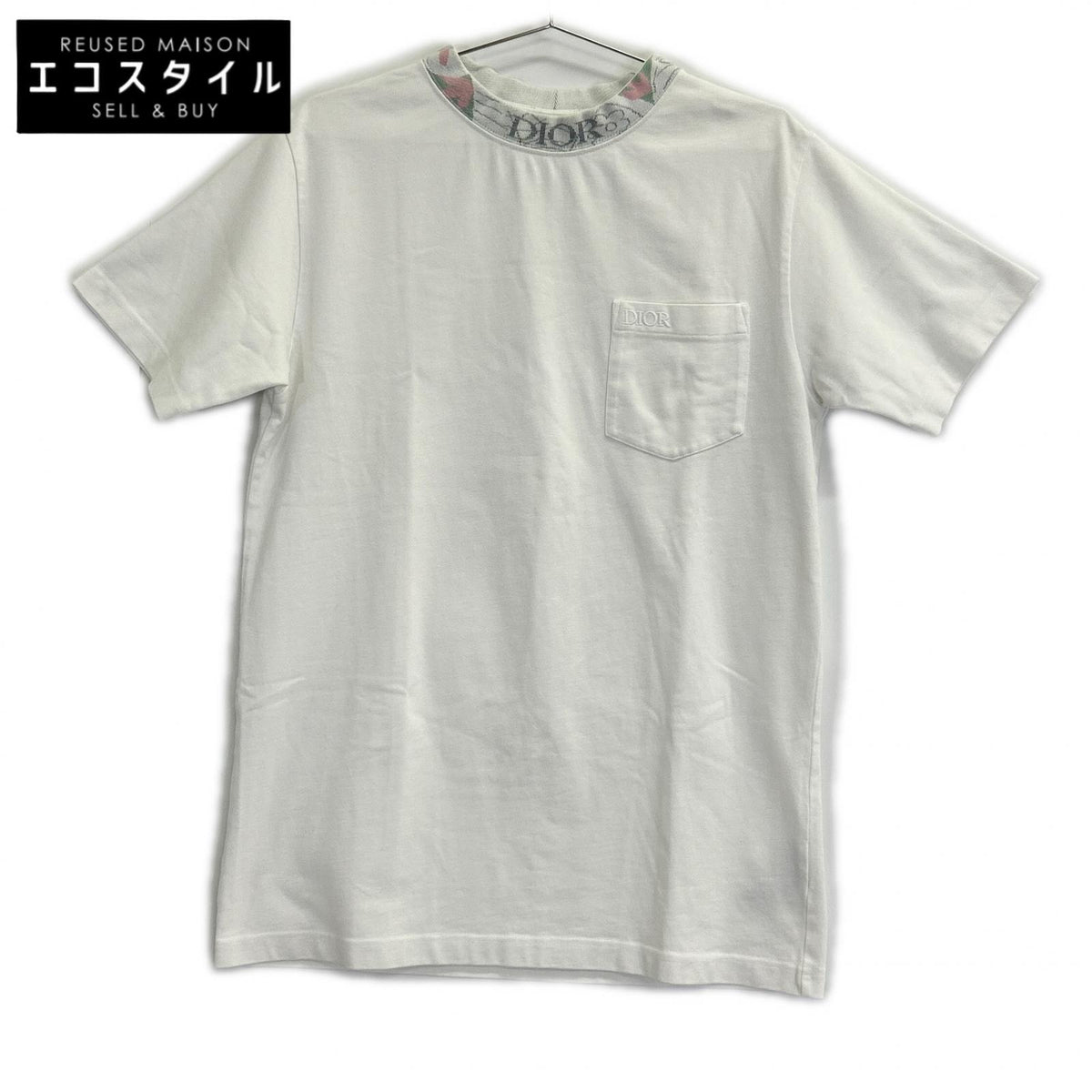 Dior HOMME ディオールオム 383J644A0554 ネックデザイン刺繍ロゴ 胸ポケットTシャツ トップス